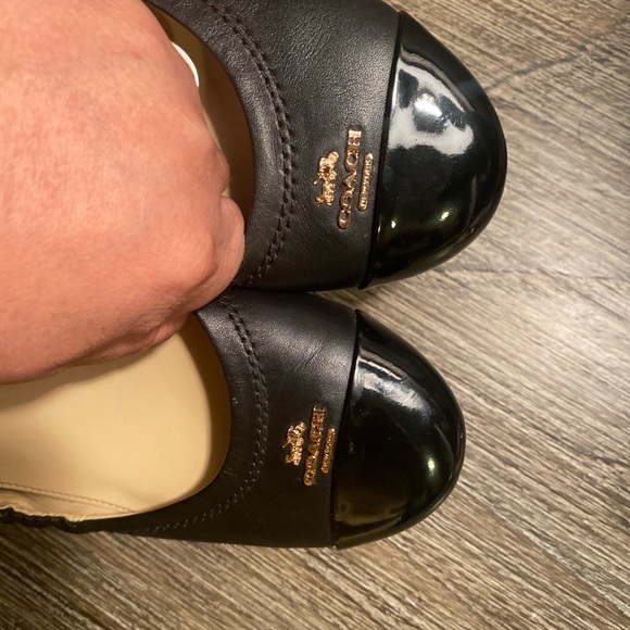 COACH Bonnie black flats - size 7 - Picture 6 of 11